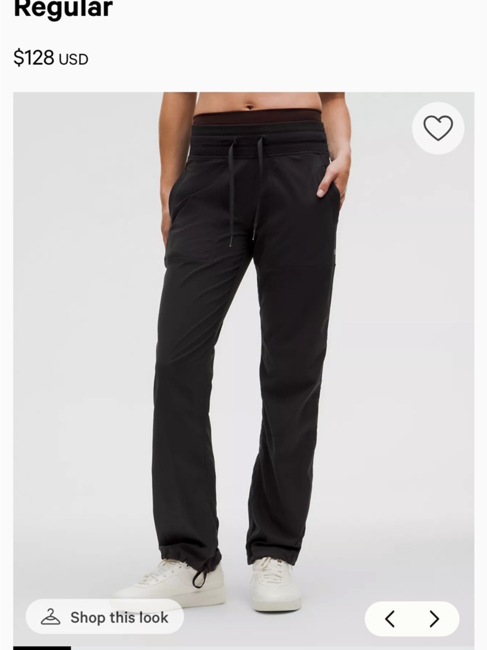 lululemon athletica Black Drawcord Track Pants